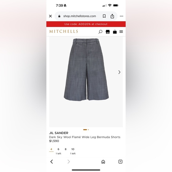 Jil Sander Light Gray Wool Bermuda Shorts European 40/US 4 - Picture 7 of 7